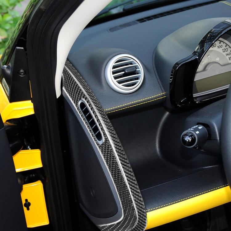 

For 2011-2015 Benz Smart Fortwo 4pcs /Set Door Storage Vent Stickers(Black)