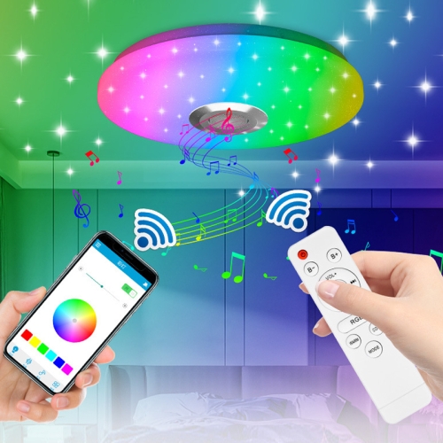 Lampada da soffitto a LED Bluetooth con telecomando RGB Music Rhythm  Lampada che cambia colore, dimensioni: 33 cm