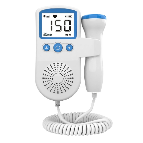 B3 Home Doppler Ultrassom Portátil Coração Fetal Mulheres Grávidas Monitor Cardíaco Fetal (Azul)