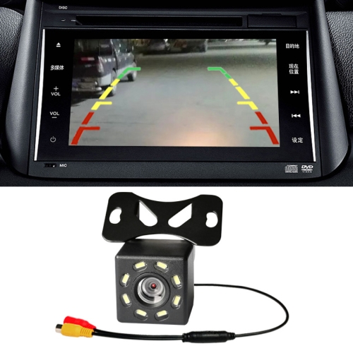 

R0003 LED Fill Light External Reversing Video Camera HD Night Vision CCD Car Camera 8 Lights Camera(N System)