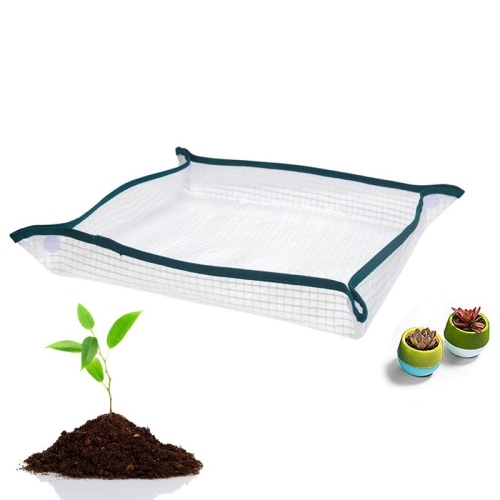 

Home Gardening Planting Transparent Waterproof Mesh Operation Floor Mat(50x50cm)