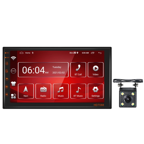 

A2769 7 Inch Android Navigation WIFI Version 2+16G Vehicle Machine Central Control Large Screen, Spec: Standard+4Lights Camera