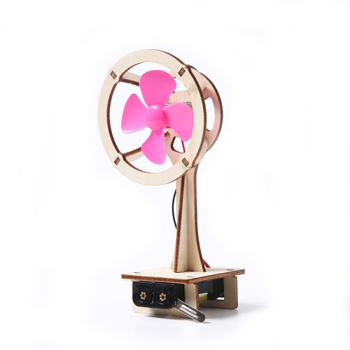 

Wooden Mechanical Puzzle Toys Science Electric Assembling Toys ,Style: Small Electric Fan