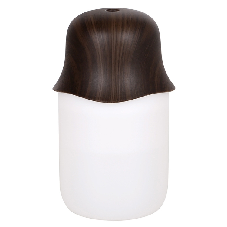 

Desktop USB Humidifier Wood Grain Air Aromatherapy Night Light(Dark Color)