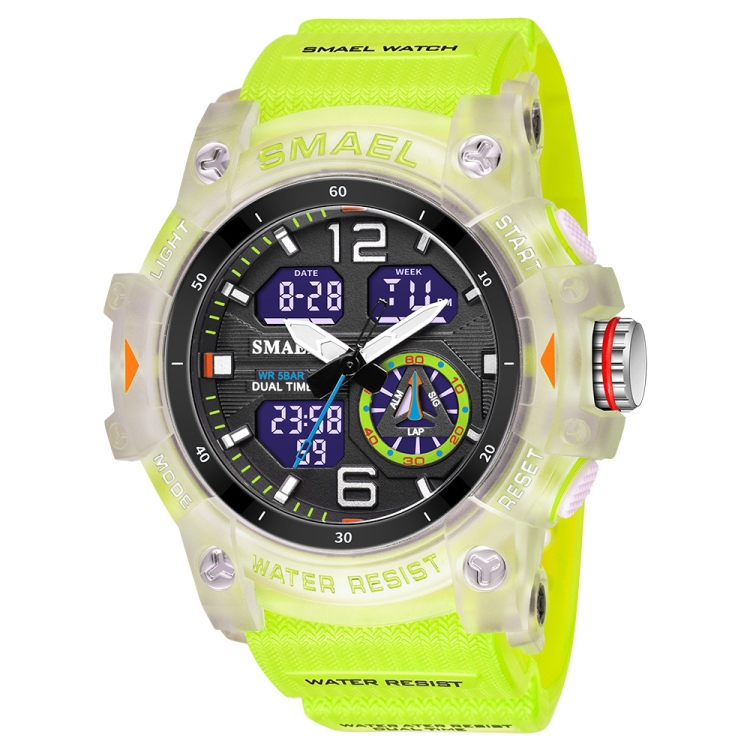 

SMAEL 8007 Outdoor Sports Waterproof Dual Display Electronic Quartz Watch(Fluorescent Green)