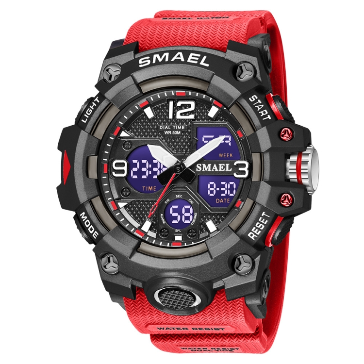 

SMAEL 8008 Outdoor Sports Multifunctional Waterproof Luminous Men Watch(Red)