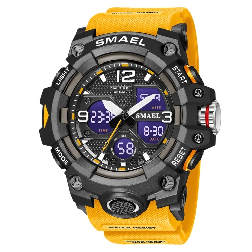 

SMAEL 8008 Outdoor Sports Multifunctional Waterproof Luminous Men Watch(Orange)