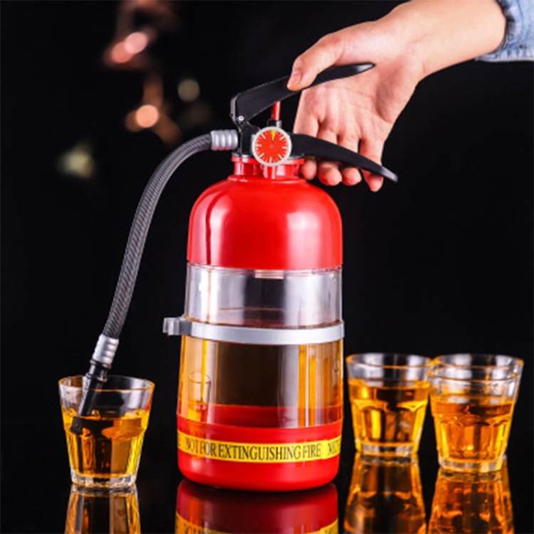 

HLX028 Transparent Fire Extinguisher Shaped Wine Dispenser Hand Press Wine Dispenser
