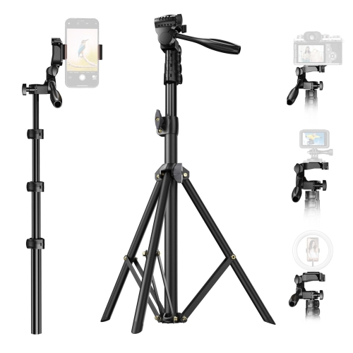 

APEXEL APL-JJ070 Outdoor Phone Live With Yundai SLR Portable Landing Selfie Rod Tripod(Black)