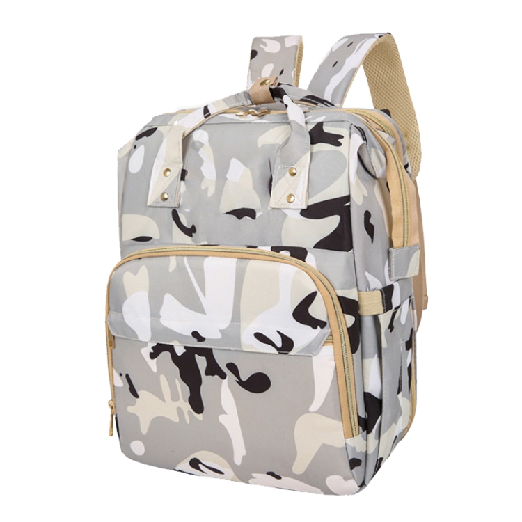 

Multifunction Diaper Baby Bag with Changing Station, Foldable Bassinet and USB Charge Port(Camouflage Black)