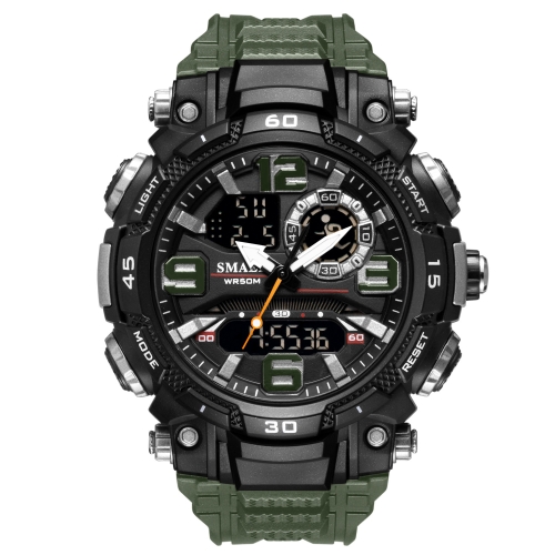 

SMAEL 1921 Outdoor Sports Waterproof Men Luminous Time Watch Electronic Watch(Army Green)