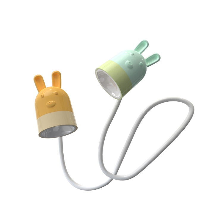 

KD201 Portable Lamp Hanging Neck Reading LED Night Light, Style: Bunny (Green+Yellow)