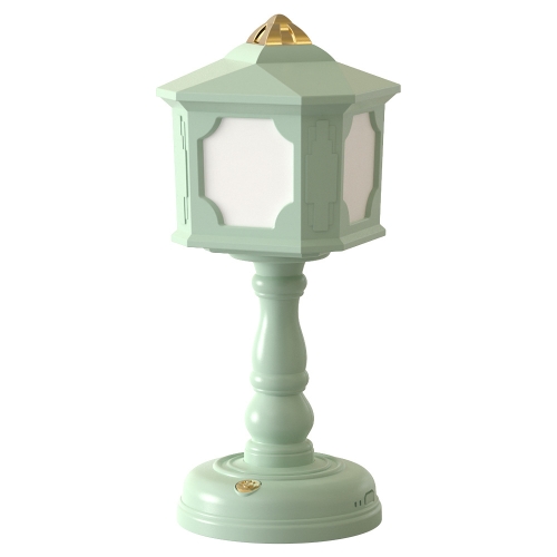 

GIVELONG Retro Table Lamp USB Charging Small Night Light, Style: 321-4 Green