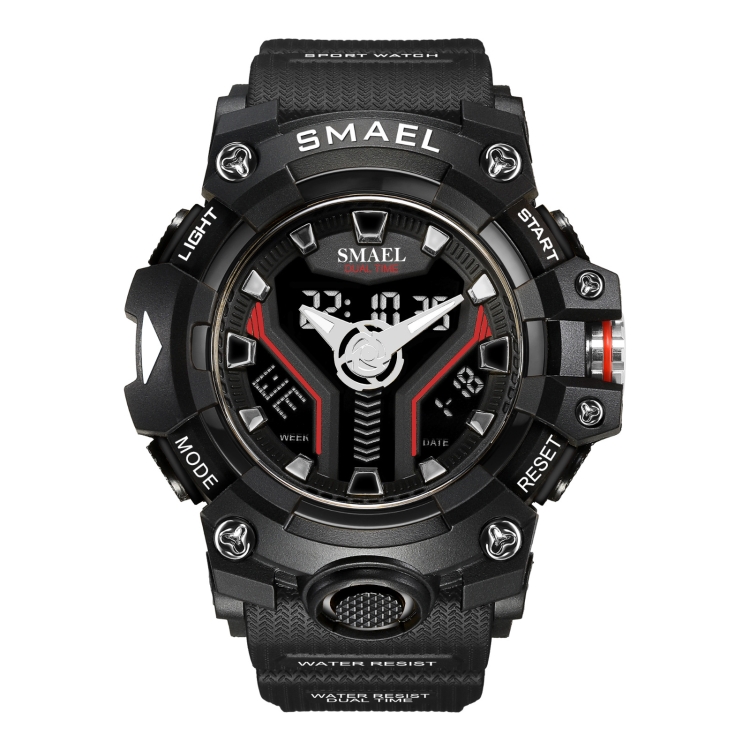 

SMAEL 8075 Multi-function Waterproof Night Light Outdoor Watch(Black Silver)