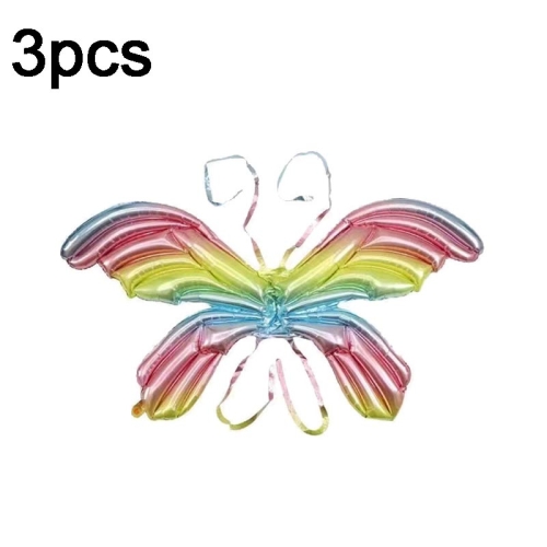 

3pcs Angel Butterfly Wings Aluminum Balloons Back Hanging Colorful Balloon 99x76cm(Gradient Color)