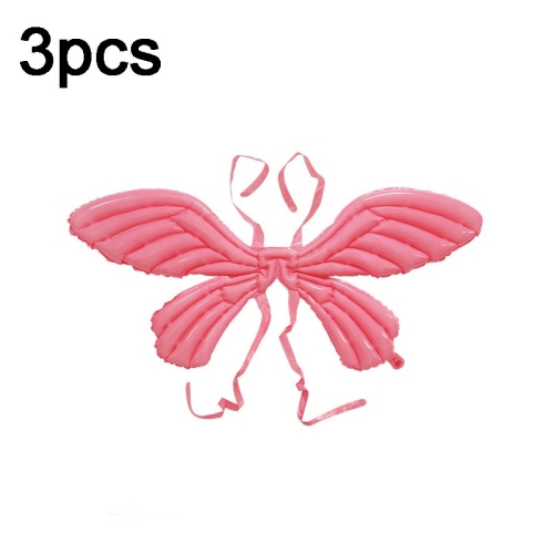 

3pcs Angel Butterfly Wings Aluminum Balloons Back Hanging Colorful Balloon 99x76cm(Macaron Pink)