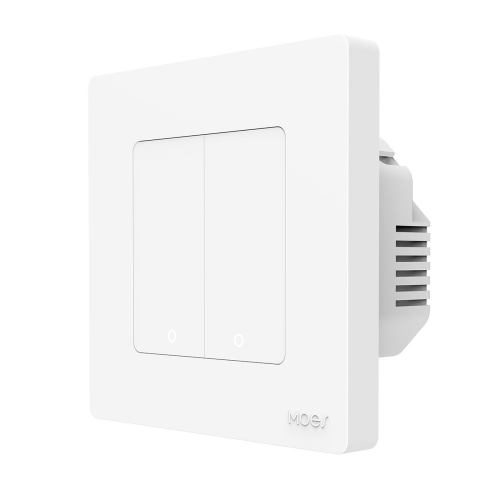 

Tuya ZigBee Smart Single-fire Zero-fire Sharing Timing Voice Wall Switch EU Plug, Style: 2 Ways (White)