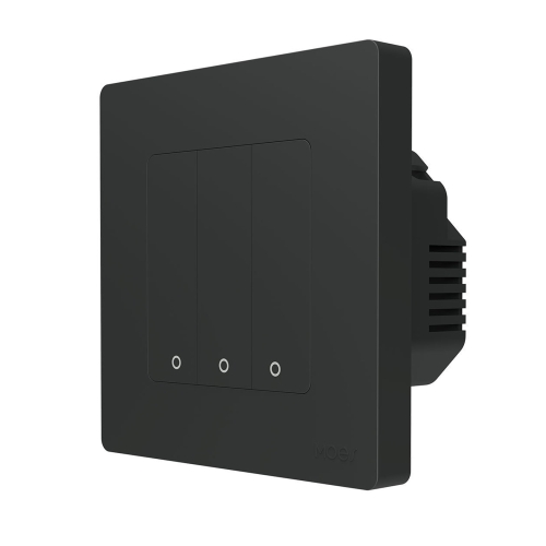 

Tuya ZigBee Smart Single-fire Zero-fire Sharing Timing Voice Wall Switch EU Plug, Style: 3 Ways (Gray)