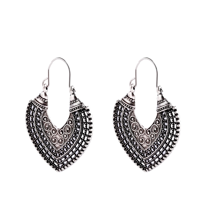 

E1911-12 Turquoise Ethnic Style Earrings Temperament Simple Vintage Earrings