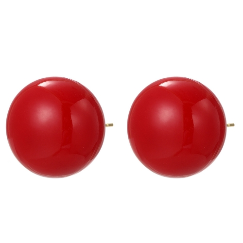 

E2209-23 Red Pearl Stud Earrings Jewelry