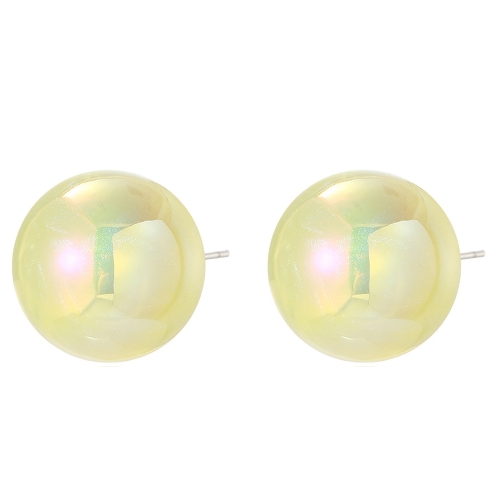 

E2209-9 Yellow Symphony Round Beads Stud Earrings Jewelry