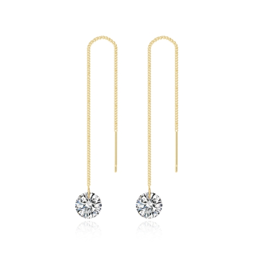 

E2210-3 Vermiculite Long Ear Wire Women Simple Earrings