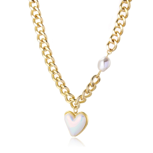 

N2210-8 Thick Chain Love Ladies Temperament Necklace Collarbone Chain