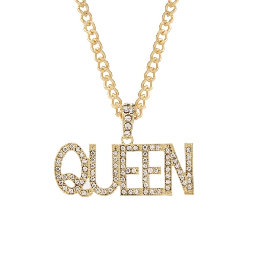 

N2106-14 Queen Exaggerated Hip Hop Style Necklace Collarbone Chains