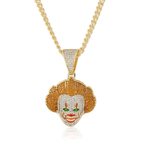 

N2106-18 Clown Exaggerated Hip Hop Style Necklace Collarbone Chains