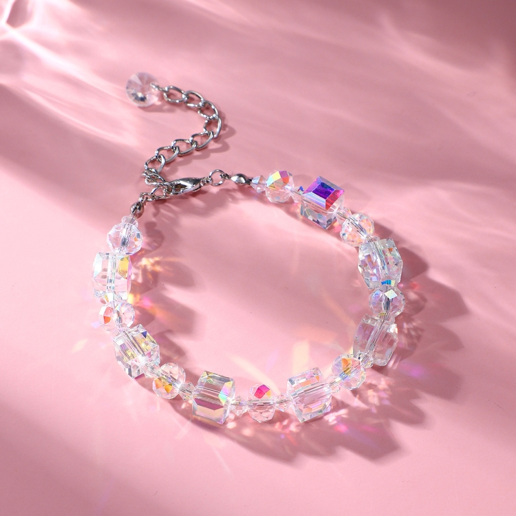 

S2207-1 AB Transparent Crystal Beaded Bracelet Ladies Natural Crystal Bracelet