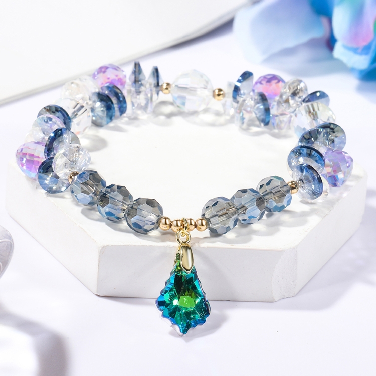 

S2203-3 Violettogenic Crystal Beaded Bracelet Ladies Natural Crystal Bracelet