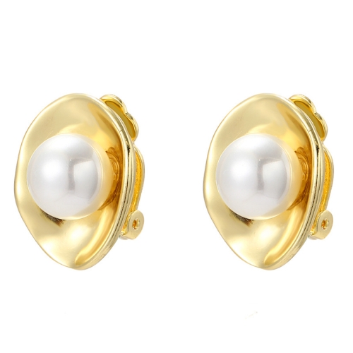 

E2208-6 Drag Pearl Baroque Earrings Pearl Ear Clip Women Without Ear Piercing