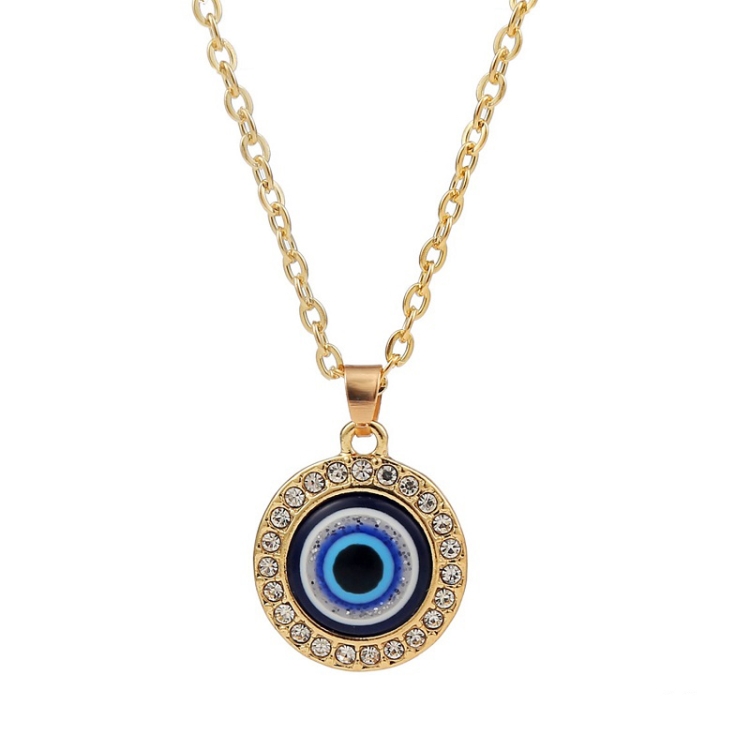 

Angel Eyes Pendant Layered Necklace, Model: N2106-10 Round Hot Diamond Eyes