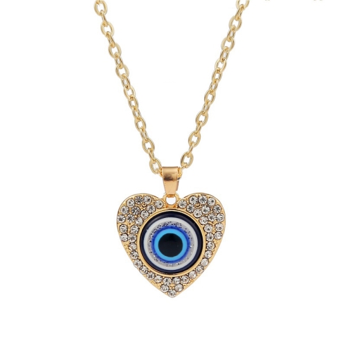 

Angel Eyes Pendant Layered Necklace, Model: N2106-9 Love Hot Drill Blue Eyes