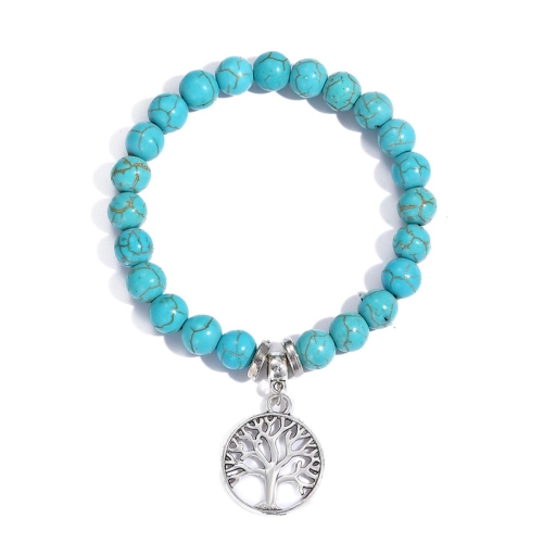 

S2208-5 Life Tree Women Beaded Bracelet Turquoise Ethnic Style Charm Jewelry