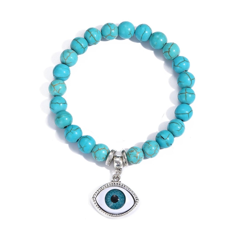 

S2208-1 Eyes Women Beaded Bracelet Turquoise Ethnic Style Charm Jewelry