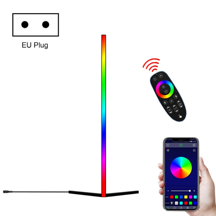 

LED Illusion Floor Lamp RGB Bluetooth Connection Remote Night Light, Plug: EU Plug