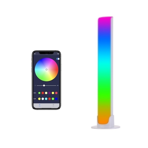 

RGB Sound-controlled Rhythmic Response Lights Music Ambient LED Pick-up Lights Charging(Upgrade+APP White)