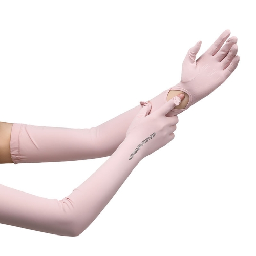 

1pair Summer Extended Arm Sleeves Sun Protection UV Protection Sleeves, Style: Leaf (Taro Flour)