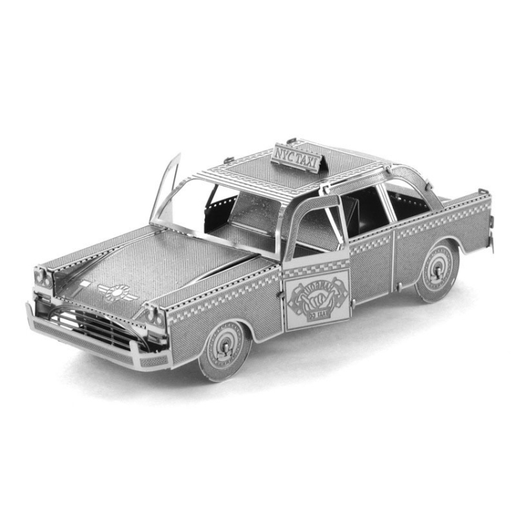 

Taxi 3D Three-dimensional Metal Car Assembly Model DIY Puzzles Toy