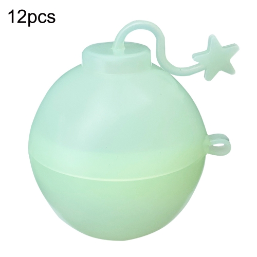 

12pcs Repeatable Water Fight Toy Silicone Water Waterfall Ball Toy, Style: Bomb (Green)