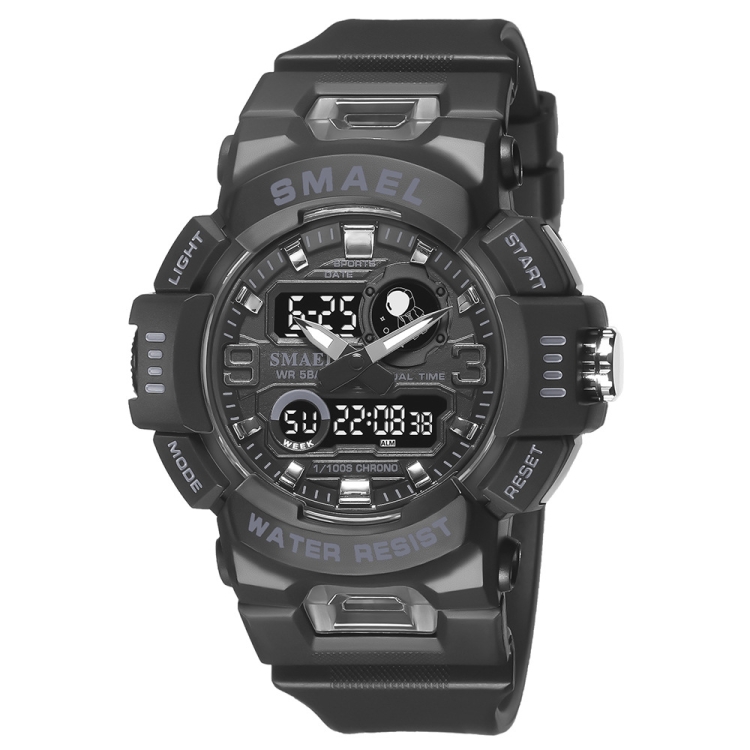 

SMAEL 8063 Outdoor Electronic Alarm Sports Watch Double Showed Astronaut Student Watch(Black Gray)