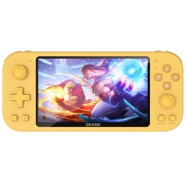 

RG3000 Handheld Game Console Support Double Handle Mini Game Console(Yellow)
