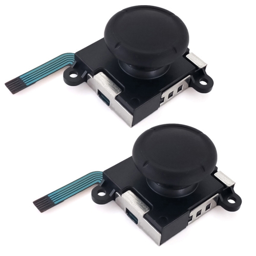 

For Nintendo Switch 2pcs Game Console 3D Left Right Interoperability Rocker Remote Sensing Joystick(Black)