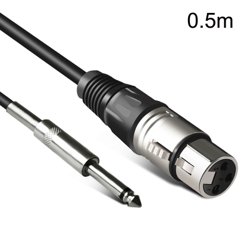 

6.35mm Caron Female To XLR 2pin Balance Microphone Audio Cable Mixer Line, Size: 0.5m