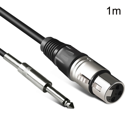 

6.35mm Caron Female To XLR 2pin Balance Microphone Audio Cable Mixer Line, Size: 1m