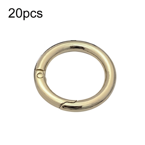 

20pcs Zinc Alloy Spring Ring Metal Open Bag Webbing Keychain, Specification: 4 Points Light Gold