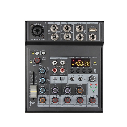 

M6 With Sound Card 4 Channels Computer Home Band Recording Performance Stage USB Bluetooth Mixer