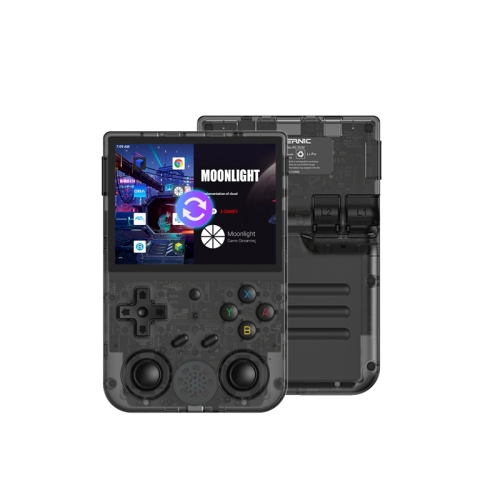 

ANBERNIC RG353V 3.5 Inch Wireless Game Box Android 11 Linux OS Handheld Game Console 64G 15,000 games(Transparent Black)