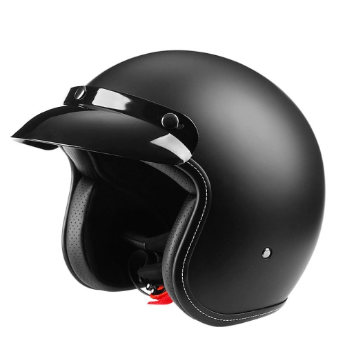 BYB 701 All Seasons Retro Motorcycle Helmet, Size: XXL(Matte Black)